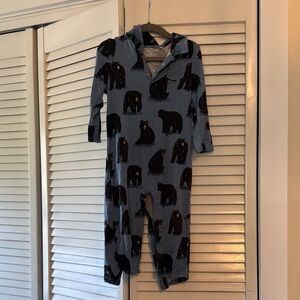 Angel Dear Blue Infant Hoodie with Beat Print